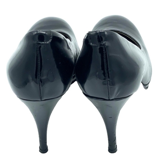 Via Spiga Black Platform Round Toe Pumps; Black Patent; Italian; Size 7.5M - Picture 6 of 7